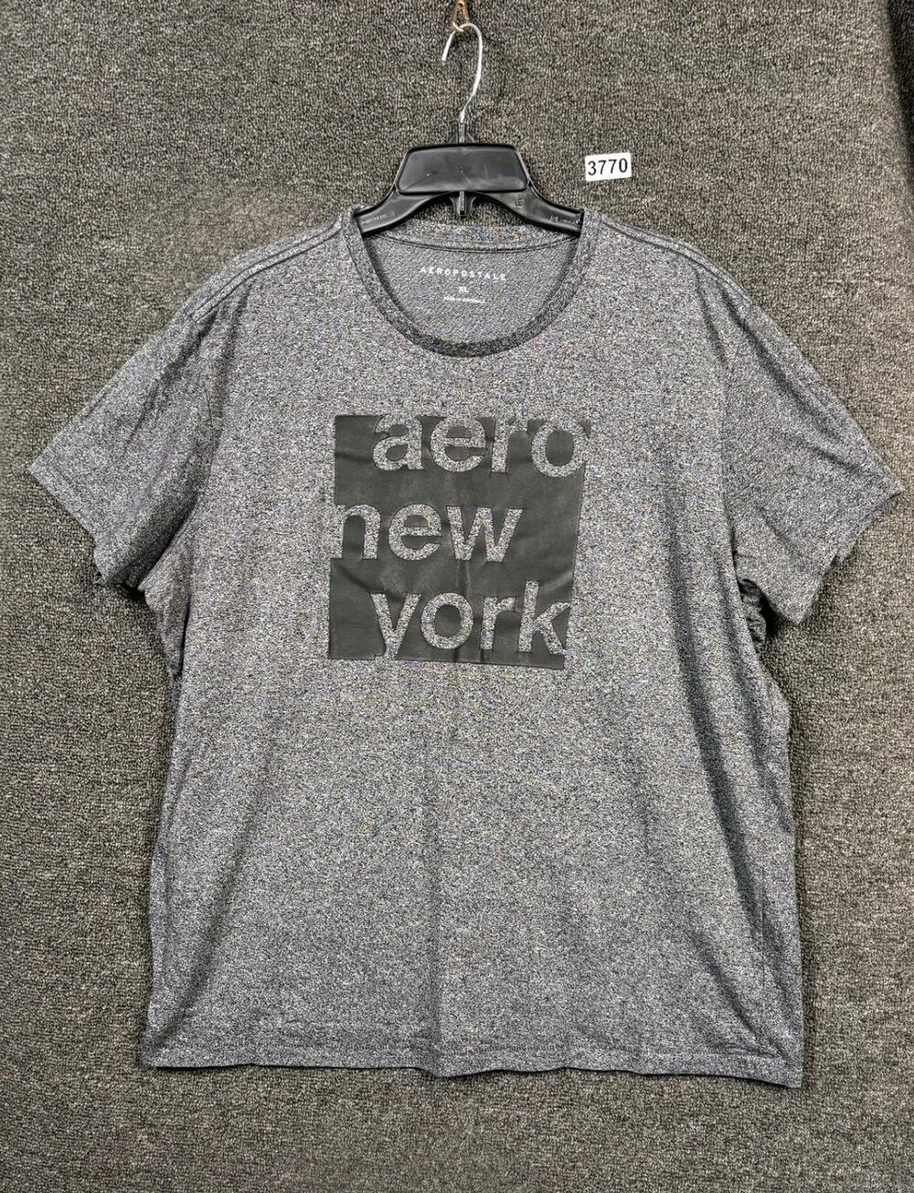 Aeropostale Shirt Mens Sz XL Gray Aero New York Comfort Short Sleeve Tee T-shirt